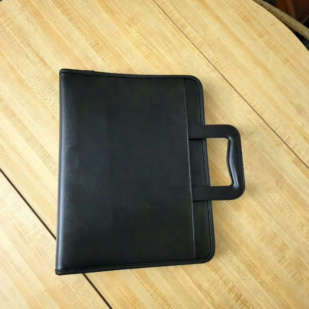 Black Zippered Business Portfolio